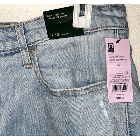 Wild Fable Cut Off High Rise Jean Shorts Plus Size Women 17/3” Inseam - Picture 7 of 8